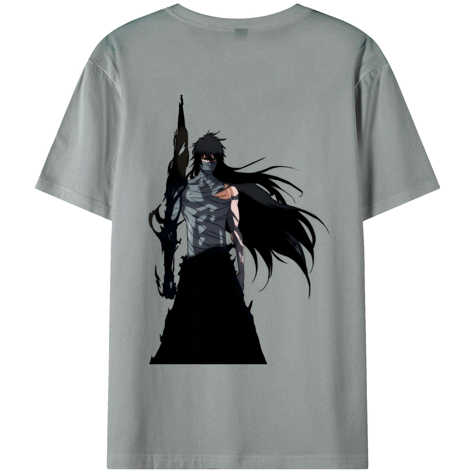 （画像用） ブリーチ 黒崎一護（くろさき いちご）BLEACH Kurosaki Ichigo 綿100％ メンズ半袖Tシャツ（バックプリント） 通気性